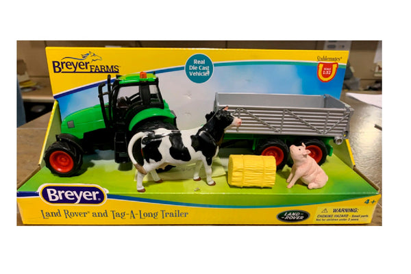 Kids Globe tractor met aanhanger die cast licht geluid 2ass 25cm