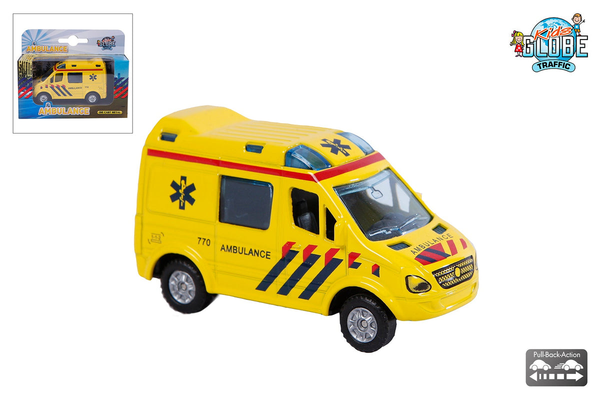 Kids Globe ambulance NL die cast pb 9cm