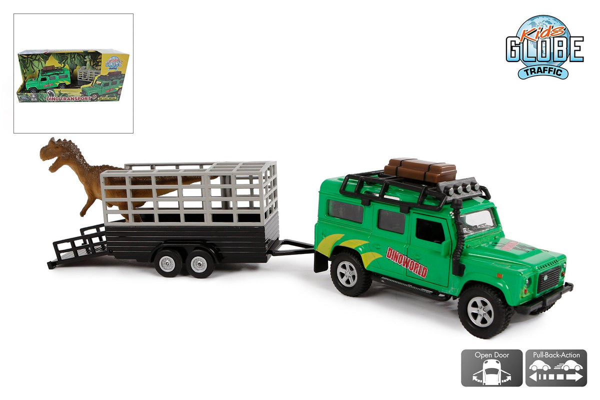 Kids Globe Land Rover dino transport die cast pb 29cm