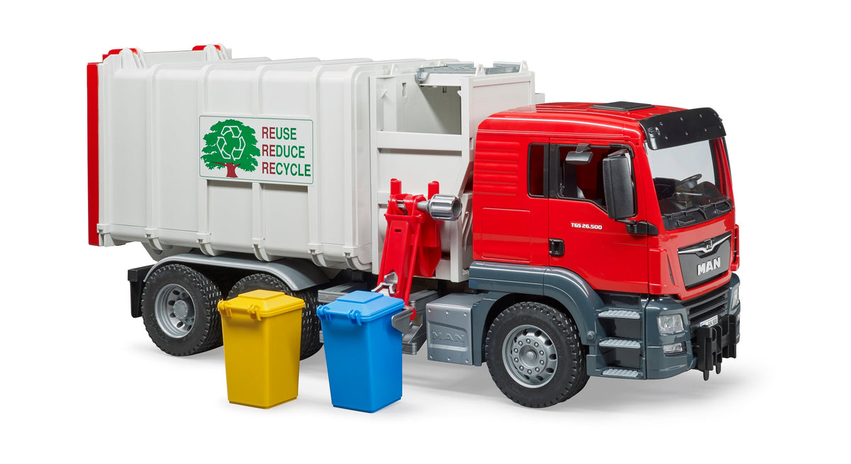 Bruder MAN TGS vuilniswagen met zijlader (03761)