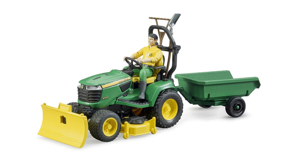Bruder bworld John Deere zitmaaier met aanhanger (62104)