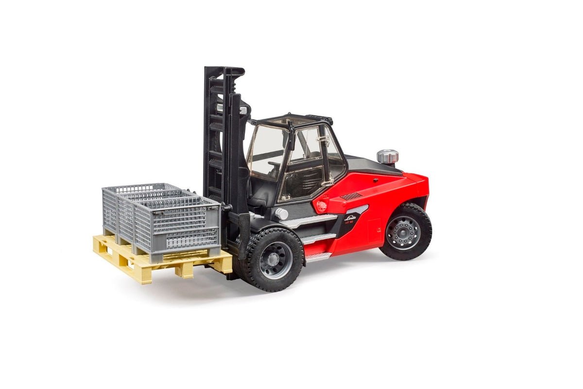 Bruder Linde HT160 heftruck met pallet en 3 boxen (02513)