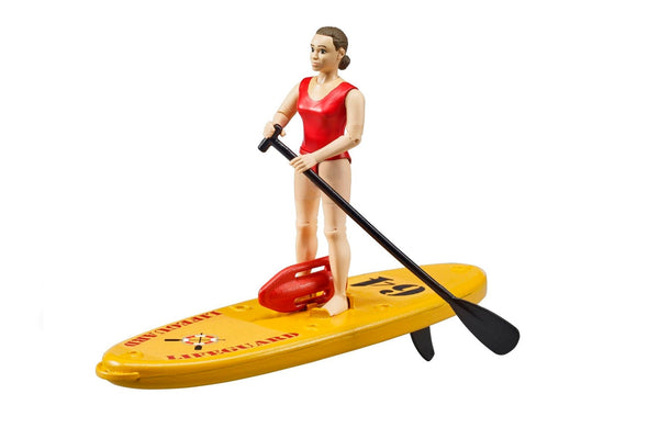Bruder bworld lifeguard met stand up paddle board (62785)
