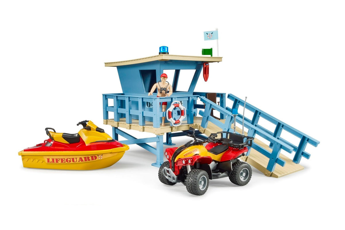 Bruder bworld  reddingsstation quad, jetski, persoon (62780)