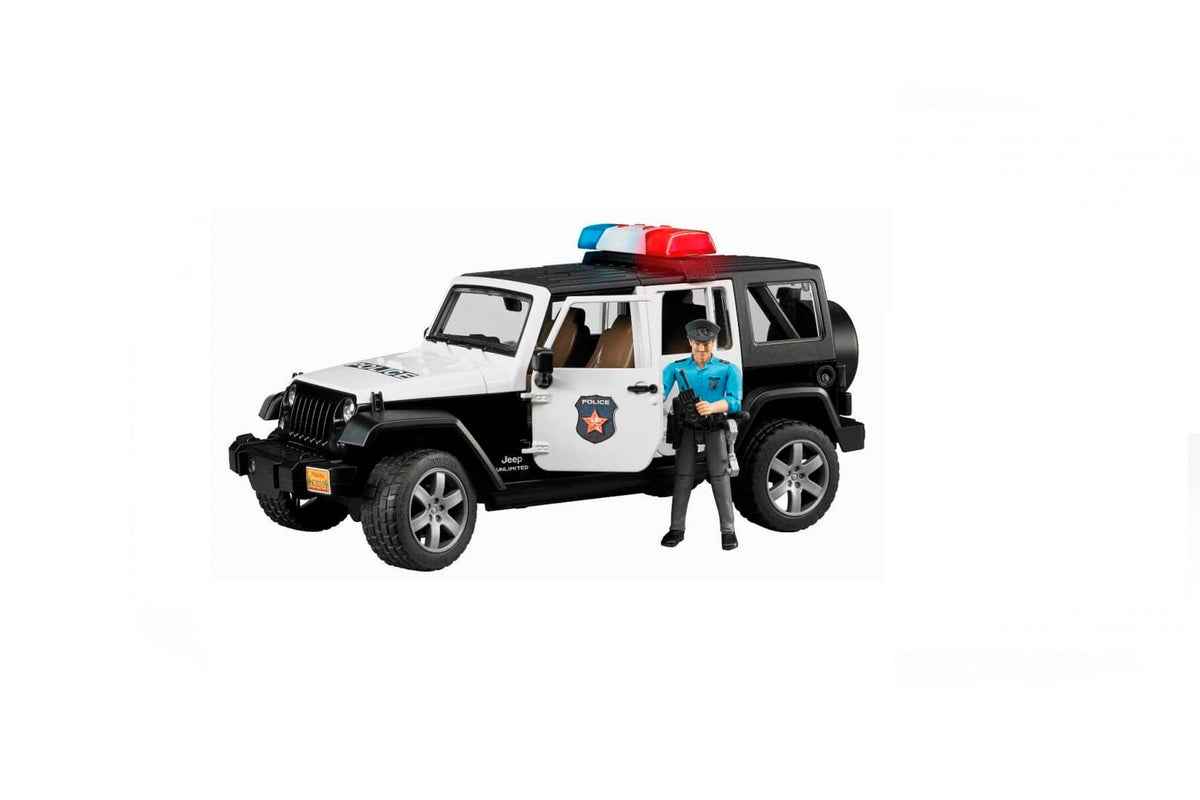 Bruder Jeep Wrangler USA politie met figuur (02526)