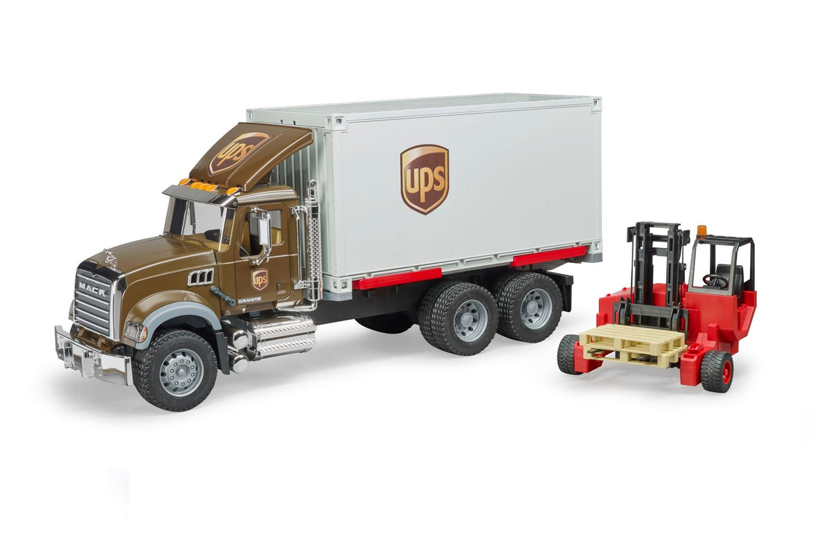 Bruder MACK truck UPS met vorkheftruck (02828)