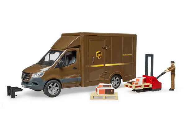 Bruder MB Sprinter UPS met bestuurder en accessoires (02678)