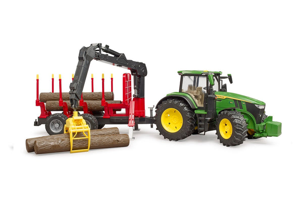 Bruder John Deere 7R 350 houttransport (03154)