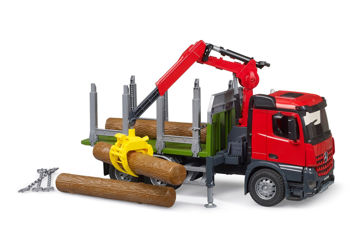 Bruder MB Arocs houttransport vrachtwagen met kraan (03669)