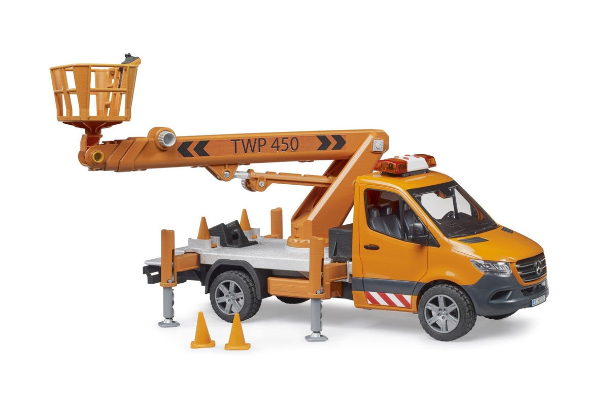 Bruder MB Sprinter platte wagen L+G (02679)