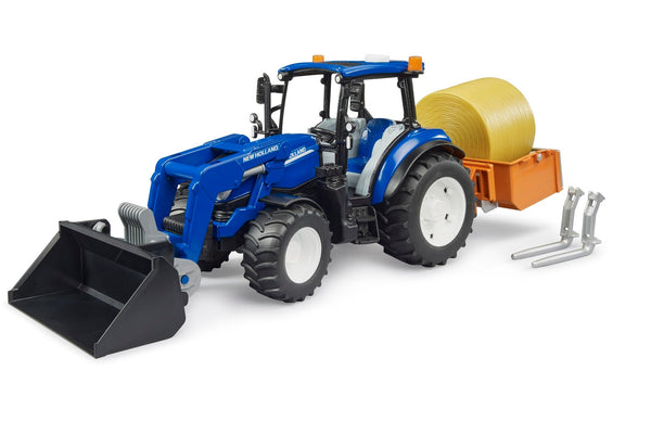 Bruder New Holland T5.120 met voorlader en laadbak (02187)