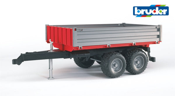 Bruder tandemasser kiep wagen rood/grijs (02019)