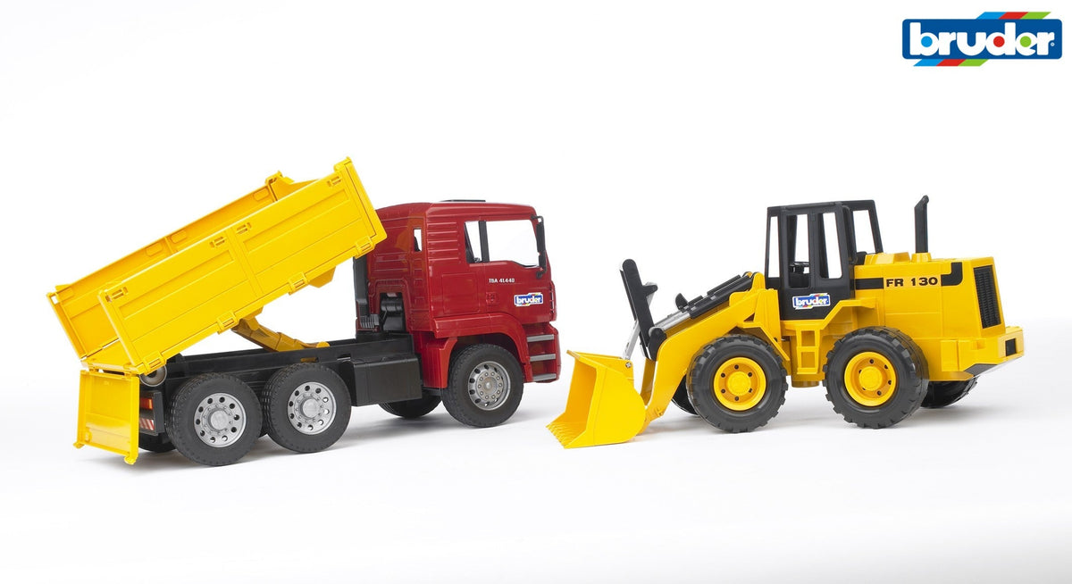 Bruder MAN TGA kiepwagen met shovel (02752)