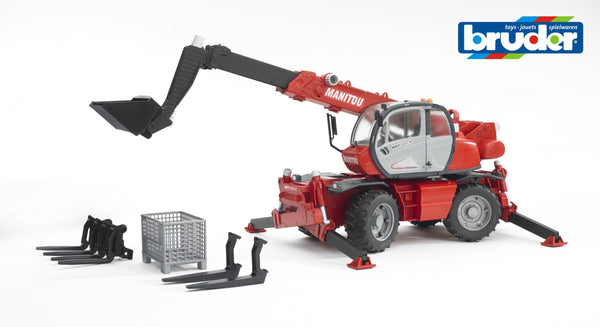 Bruder Manitou telescooplader met accessoires (02129)