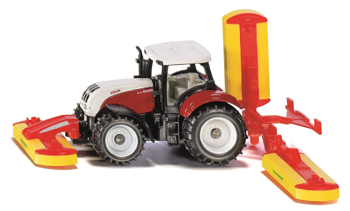 Siku Steyr tractor met Pottinger maai combinatie (1672)