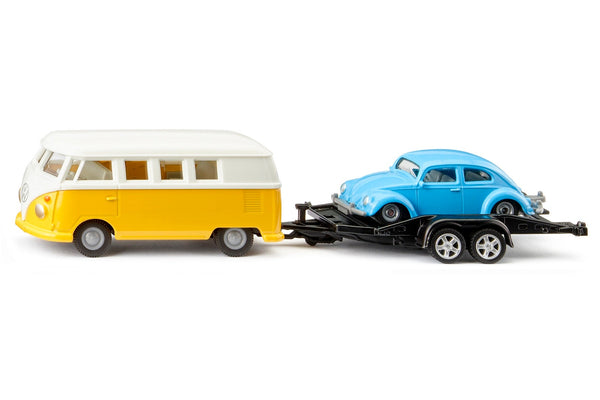 SIKU Volkswagen T1 met trailer en Beetle (2567)