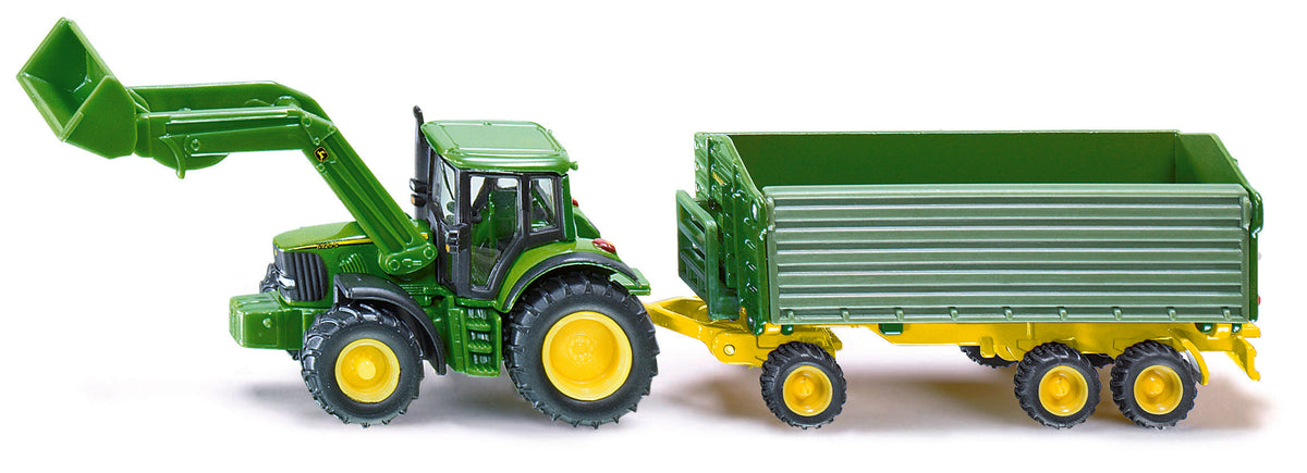 Siku tractor John Deere met aanhanger 1:87 (1843)