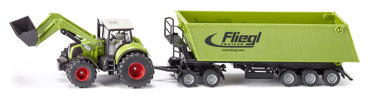 Siku tractor met frontlader Dolley en kiepaanhanger (1949) 1:50