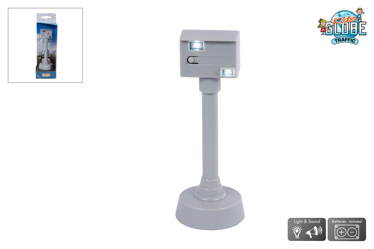 Kids Globe flitspaal met licht en geluid 12cm