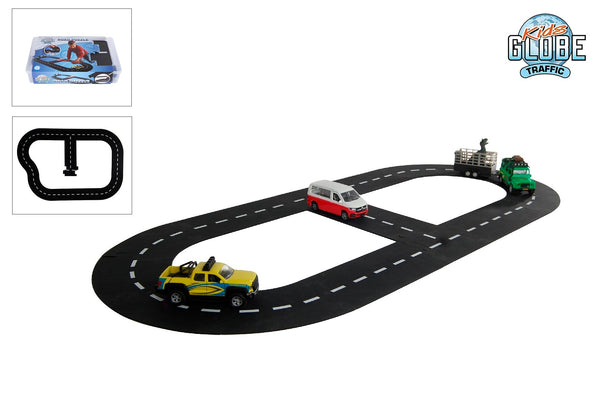 Kids Globe autobaan wegdelen 18dlg 307,5cm