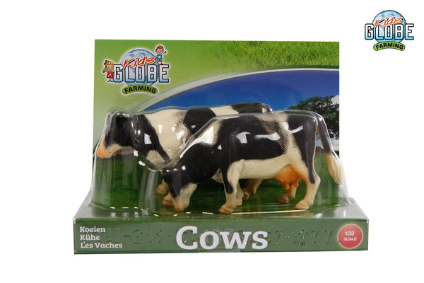 Kids Globe koeien zwart/wit staand 2stuks 1:32