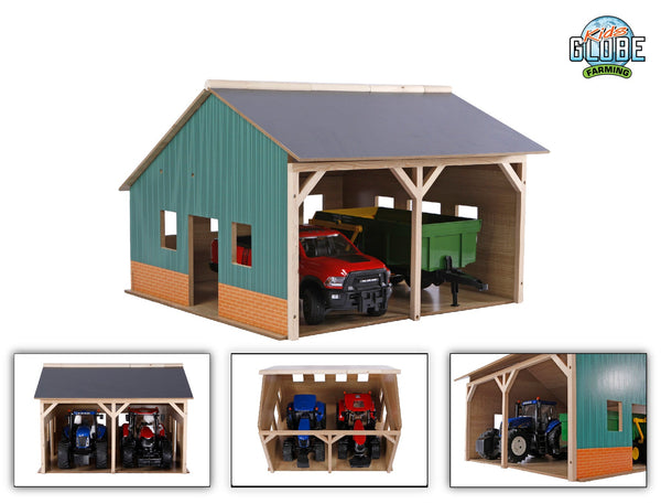 Kids Globe landbouwloods voor 2 tractoren 1:16 55x53x38cm