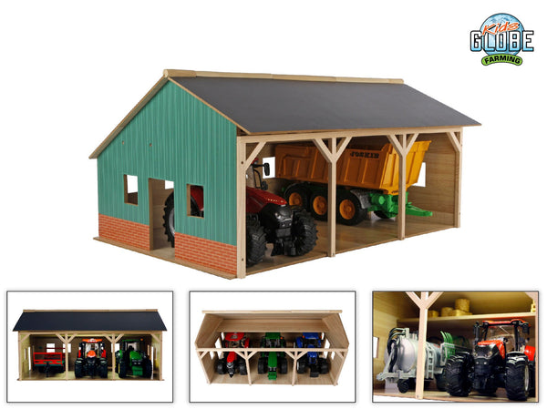 Kids Globe landbouwloods voor 3 tractoren 1:16 55x77,5x38cm