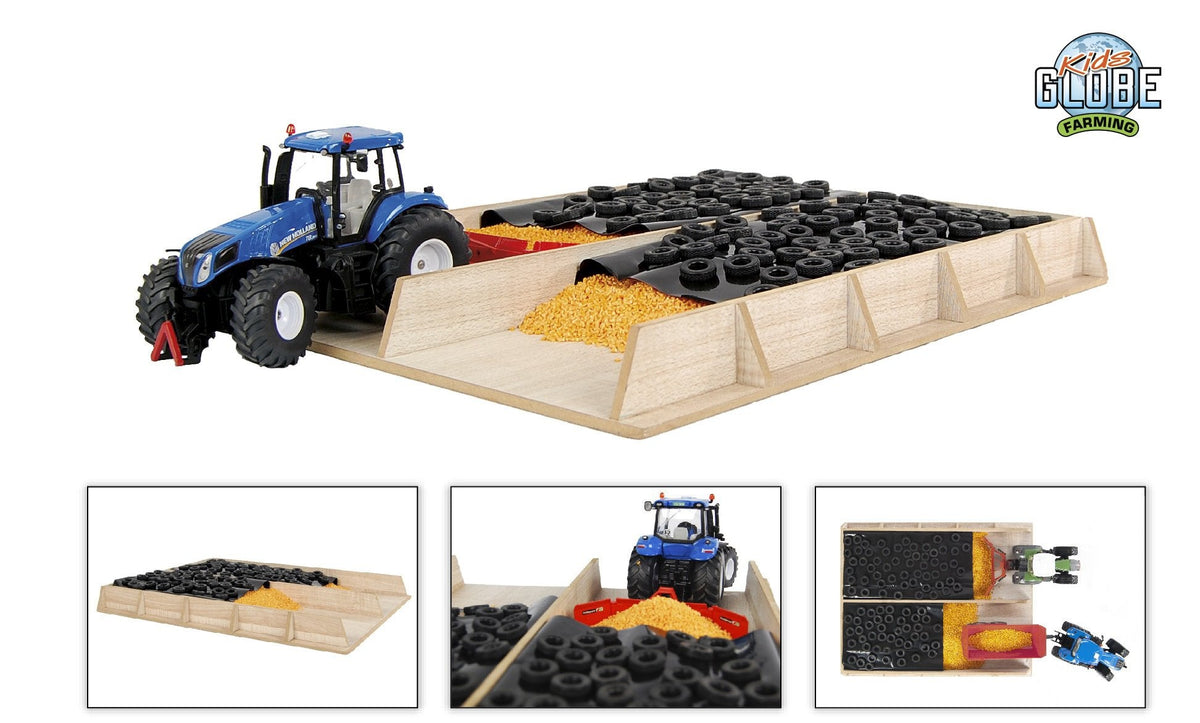 Kids Globe sleufsilo hout 1:32 38x46x5cm