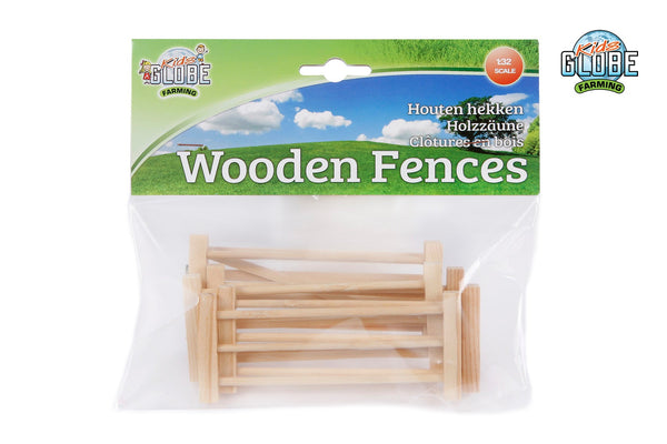 Kids Globe houten hekken 6stuks 1:32 12x5x0,7cm
