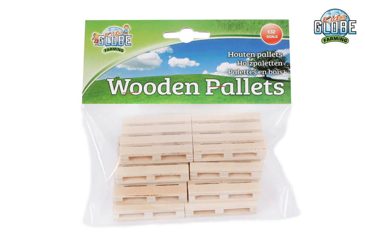 Kids Globe houten pallets 8 stuks 1:32 5x3,8x1cm